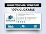 design static clickable HTML and animated email signature