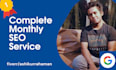 do complete monthly seo service google first page ranking