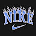 nike flame embroidery logo