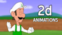 make a 2d cartoon animation video and animated gifs