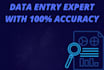 do accurate and fastest data entry copy paste, web research