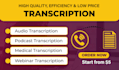 do interview transcription, transcribe audio files
