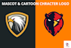 do design mascot character and gaming  logo