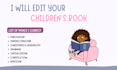 edit and proofread your childrens book