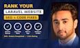 optimize and rank laravel website SEO