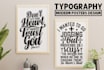 create bulk typography modern posters for you
