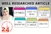 write articles and blog posts