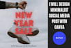 design minimalist social media post with canva