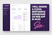 design a clean, responsive dashboard or web app in saas