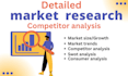 do market research and competitors analysis