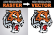 do vector tracing or redraw any image