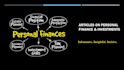 write articles on personal finance and investments