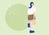 create a flat design character illustration