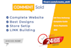 design commentsold site with SEO