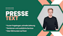 write your german press text