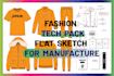 make fashion tech pack, clothing tech pack, fashion sketches, fashion designer