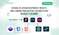design, redesign, convert figma to html CSS, react js, next js, reactive website