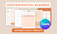 design custom planner, journal, calendar in canva editable