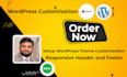 do wp install customization,setup theme wordpress edit with unlimited revisions