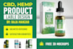 design cbd,  premium hemp, label and box package design