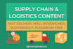 write articles on supply chain and logistics