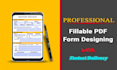 create fillable pdf form or design fillable pdf