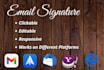 design a professional clickable email signature