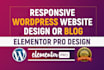 design responsive wordpress website design or blog