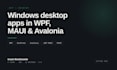 build or modernize your desktop app in wpf, winforms or avalonia