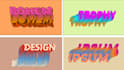 design high quality trippy text logo for your brand