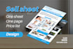 design professional product sell sheet or one sheet