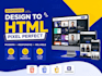 convert figma, PSD, and xd to responsive HTML CSS website