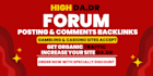 do forum backlinks and posting with niche relevant content