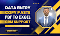 do accurate data entry, excel, google sheets, CRM data management