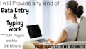 do fastest accurate data entry, copy paste and  typing work