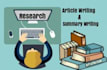 do quality research and summary writing