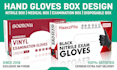 design hand gloves box and face mask box