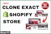 clone exact shopify store or website