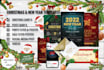 design christmas newyear greeting, post card, flyers