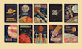 create space retro poster illustration