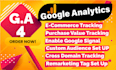 set up google analytics 4 and ga4 ecommerce tracking via GTM
