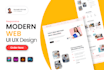 do modern figma website design and business website redesign