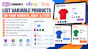 list variable products on the website, ebay, etsy