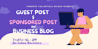 publish a guest posts and sponsored post on business blog