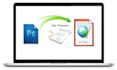 convert your psd to one HTML page