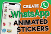 create quality custom whatsapp animated stickers
