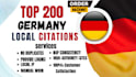 create 200 manual germany local citations for local SEO ranking