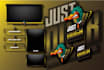a professional design twitch overlay and streaming package
