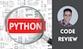 review your python code