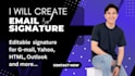 create an editable and clickable email signature